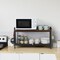 Sturdy Countertop Storage Rack with Glass Door, Metal Organizer with Adjustable Feet for Kitchen